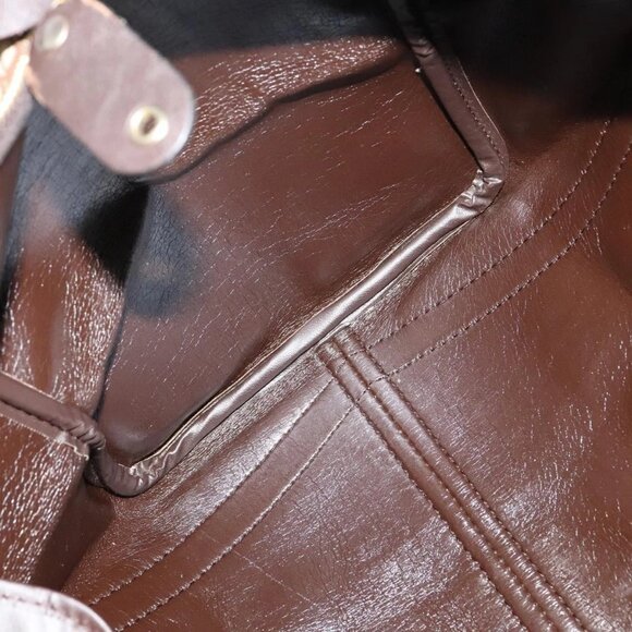 Christian Dior Trotter Canvas Boston Bag Brown Gold Auth 131686 - Picture 13 of 16